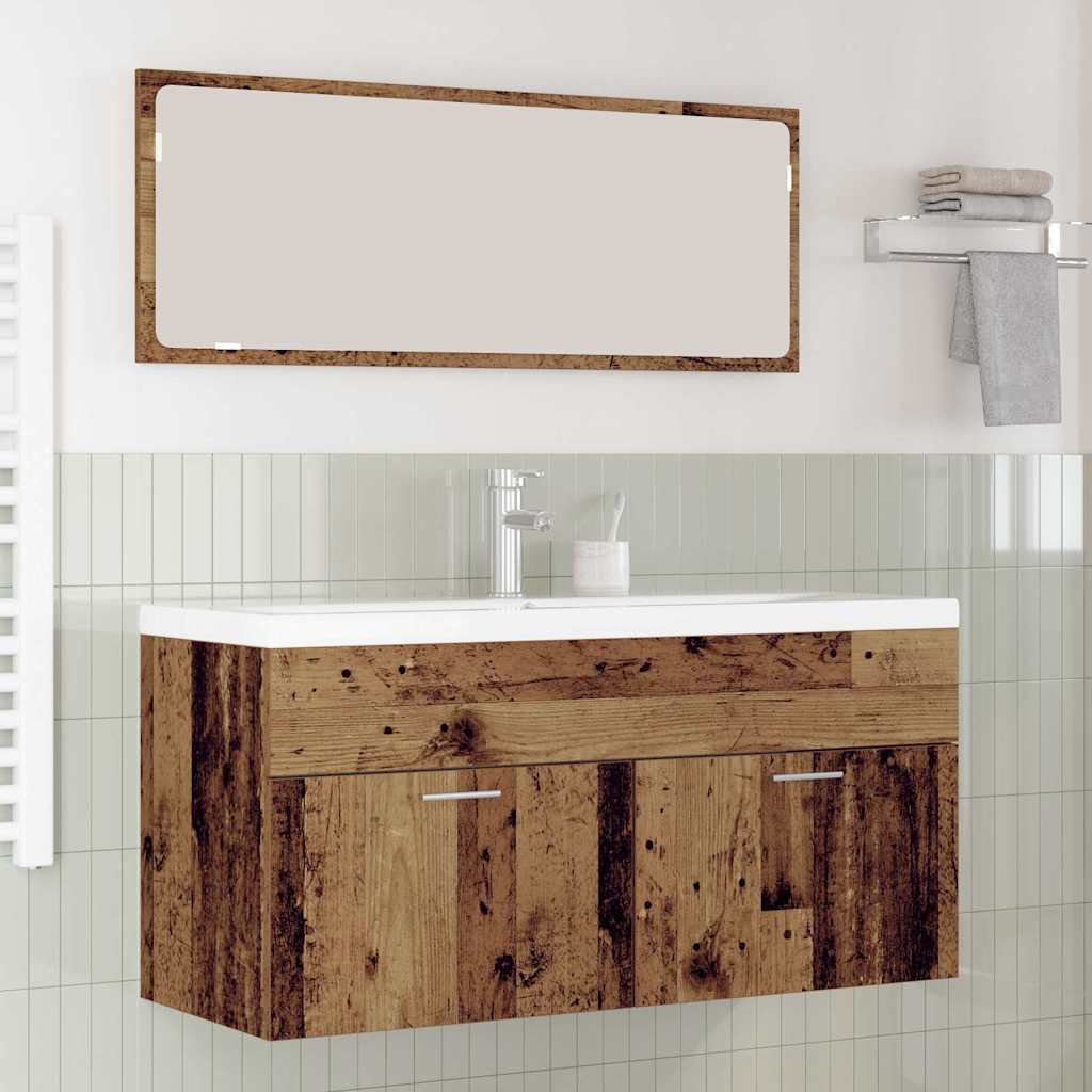vidaXL Mueble de Cuarto de Baño Madera vieja 100 x 38,5 x 46 cm