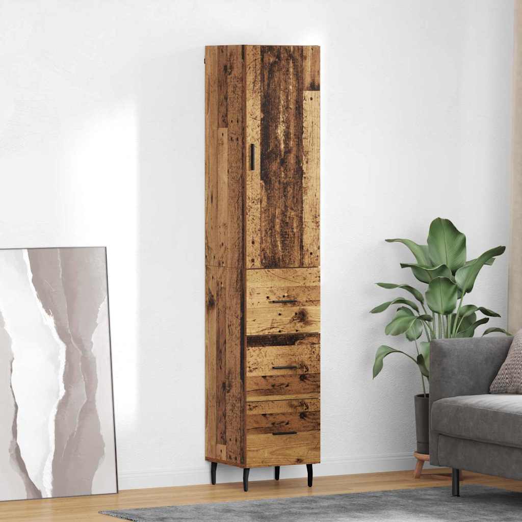 vidaXL Alacena Madera Vieja 34,5 x 34 x 180 cm Madera de ingeniería