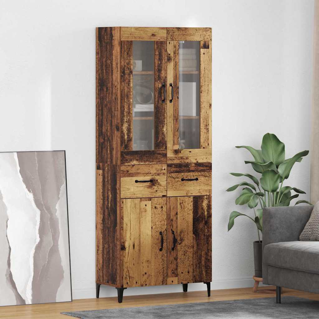 vidaXL Alacena Madera Vieja 69,5 x 34 x 180 cm Madera de ingeniería