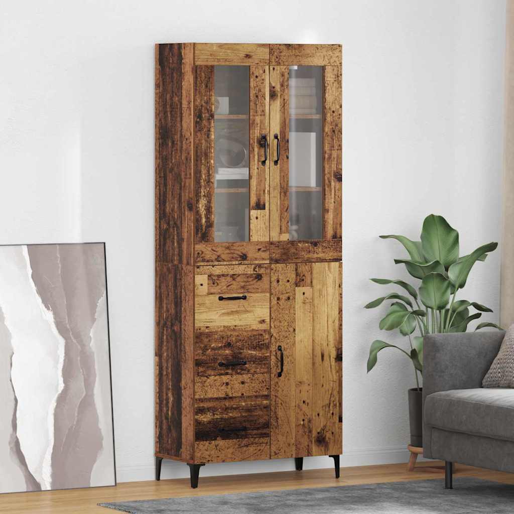 vidaXL Alacena Madera Vieja 69,5 x 34 x 180 cm Madera de ingeniería
