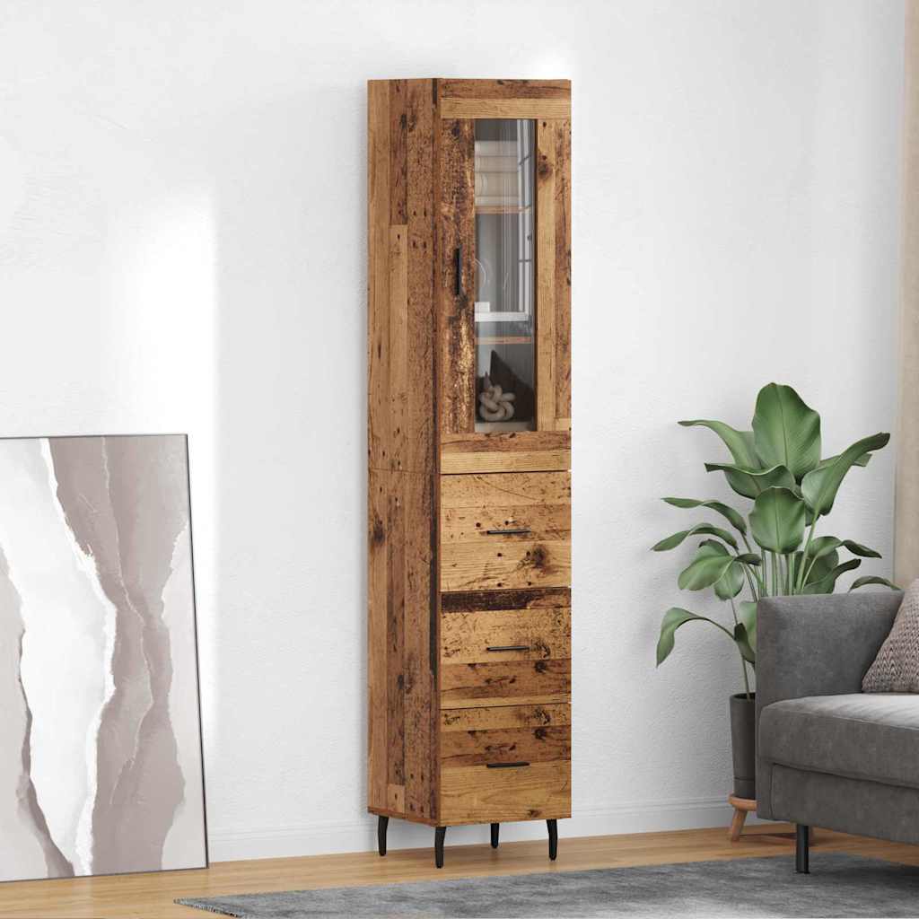 vidaXL Alacena Madera Vieja 34,5 x 34 x 180 cm Madera de ingeniería