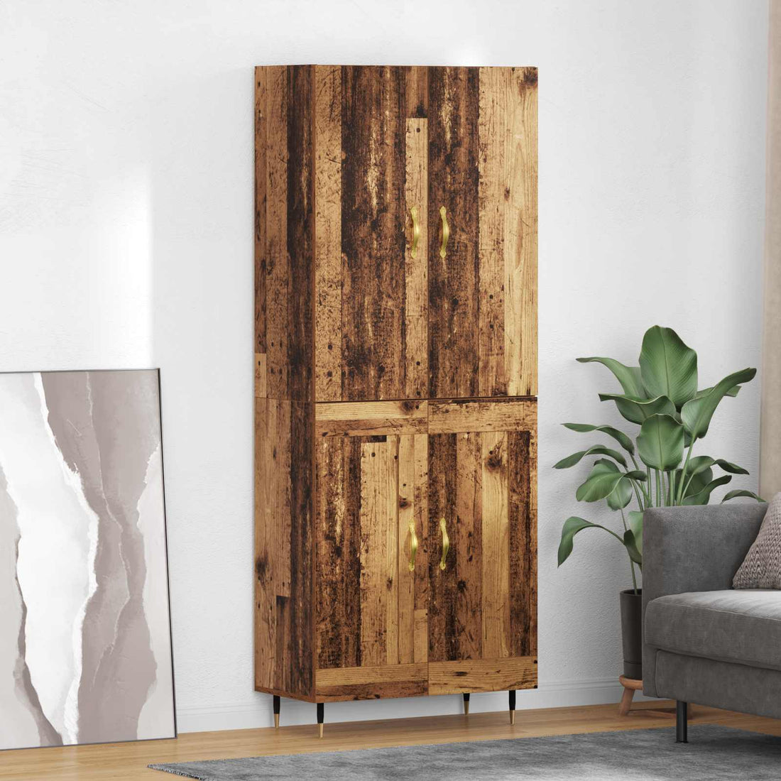 vidaXL Alacena Madera Vieja 69,5 x 34 x 180 cm Madera de ingeniería