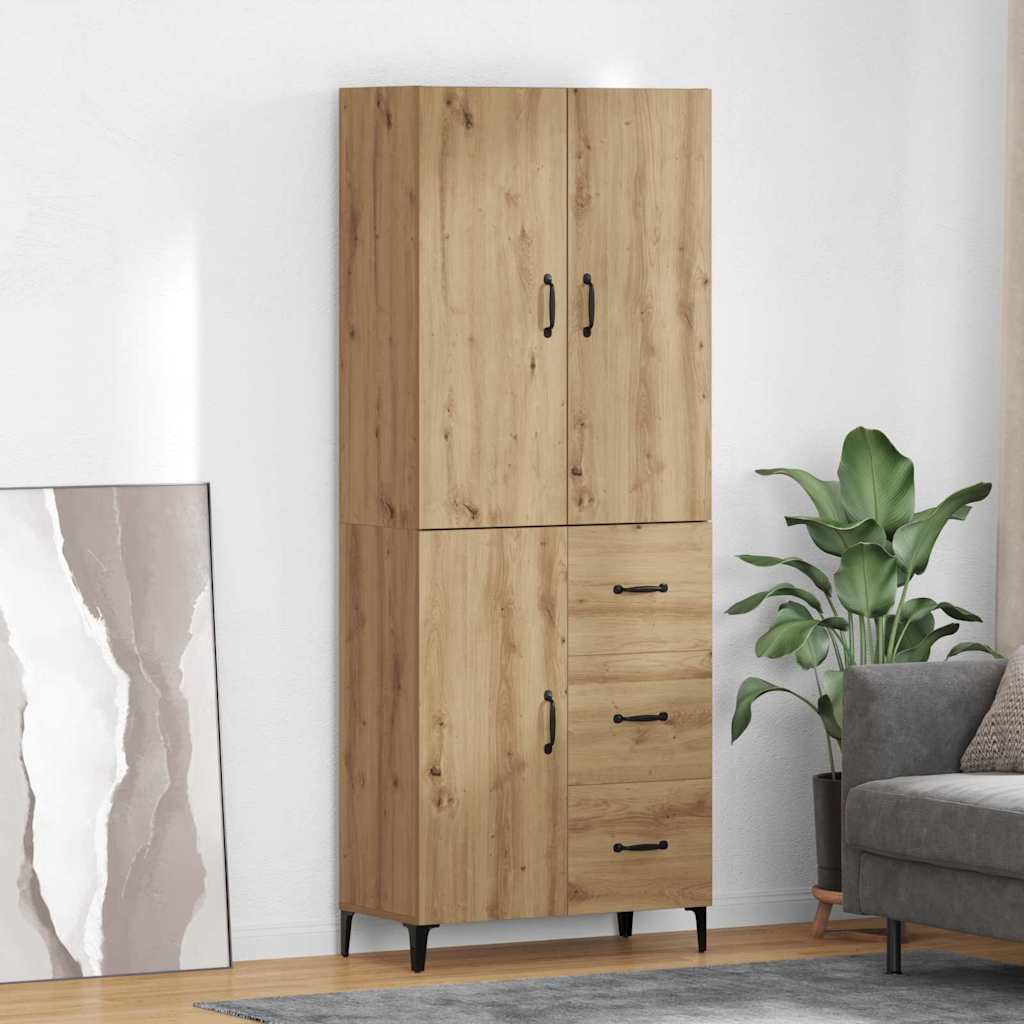 vidaXL Alacena Roble artisan 69,5 x 34 x 180 cm Madera de ingeniería