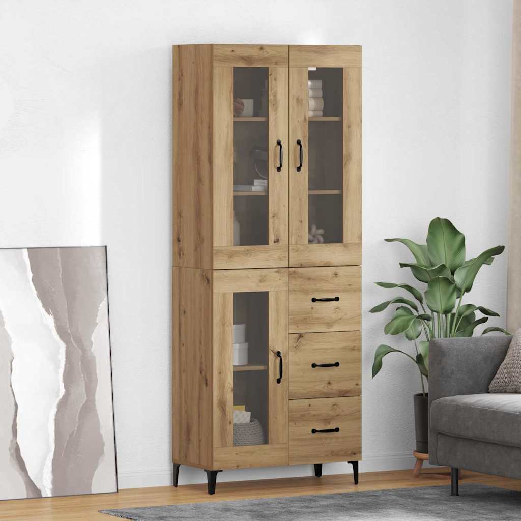 vidaXL Alacena Roble artisan 69,5 x 34 x 180 cm Madera de ingeniería