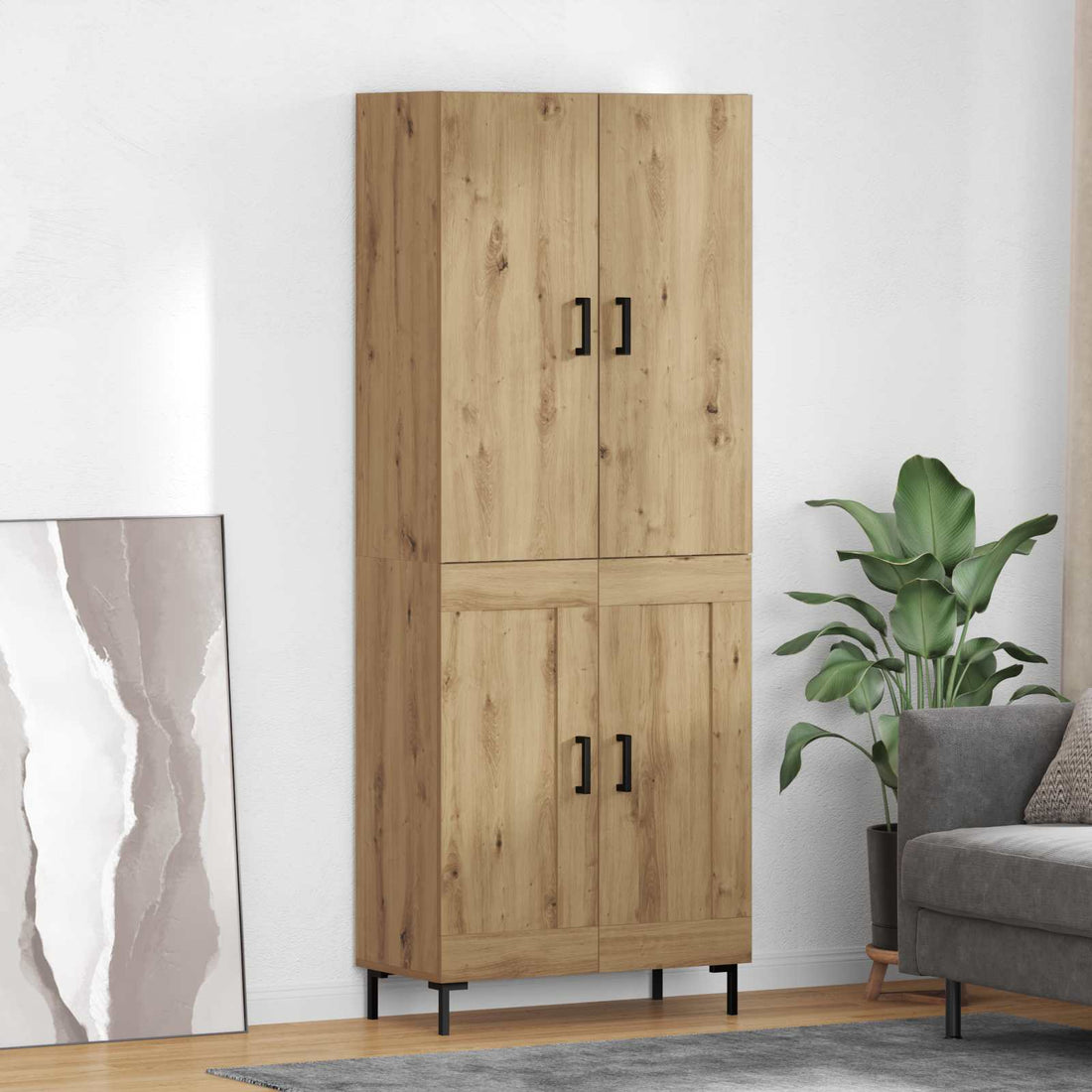 vidaXL Alacena Roble artisan 69,5 x 34 x 180 cm Madera de ingeniería