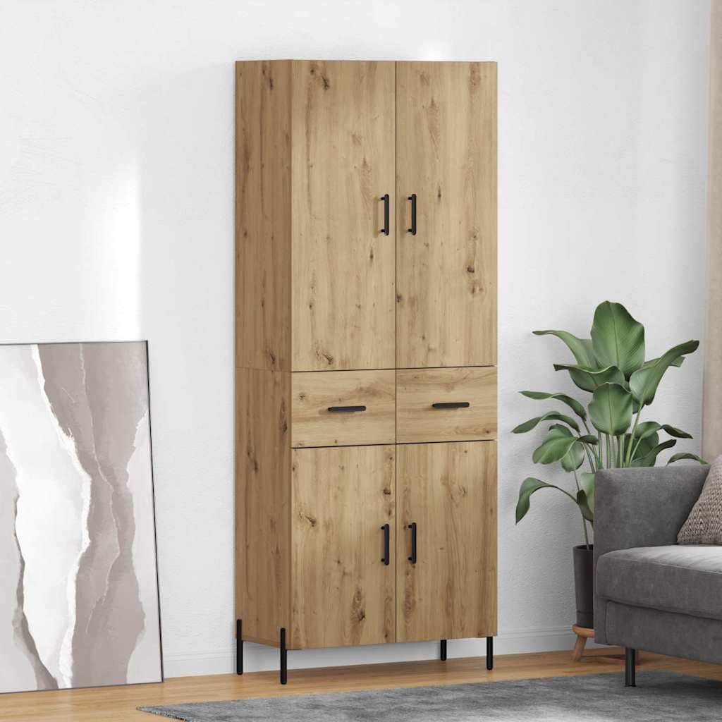 vidaXL Alacena Roble artisan 69,5 x 34 x 180 cm Madera de ingeniería