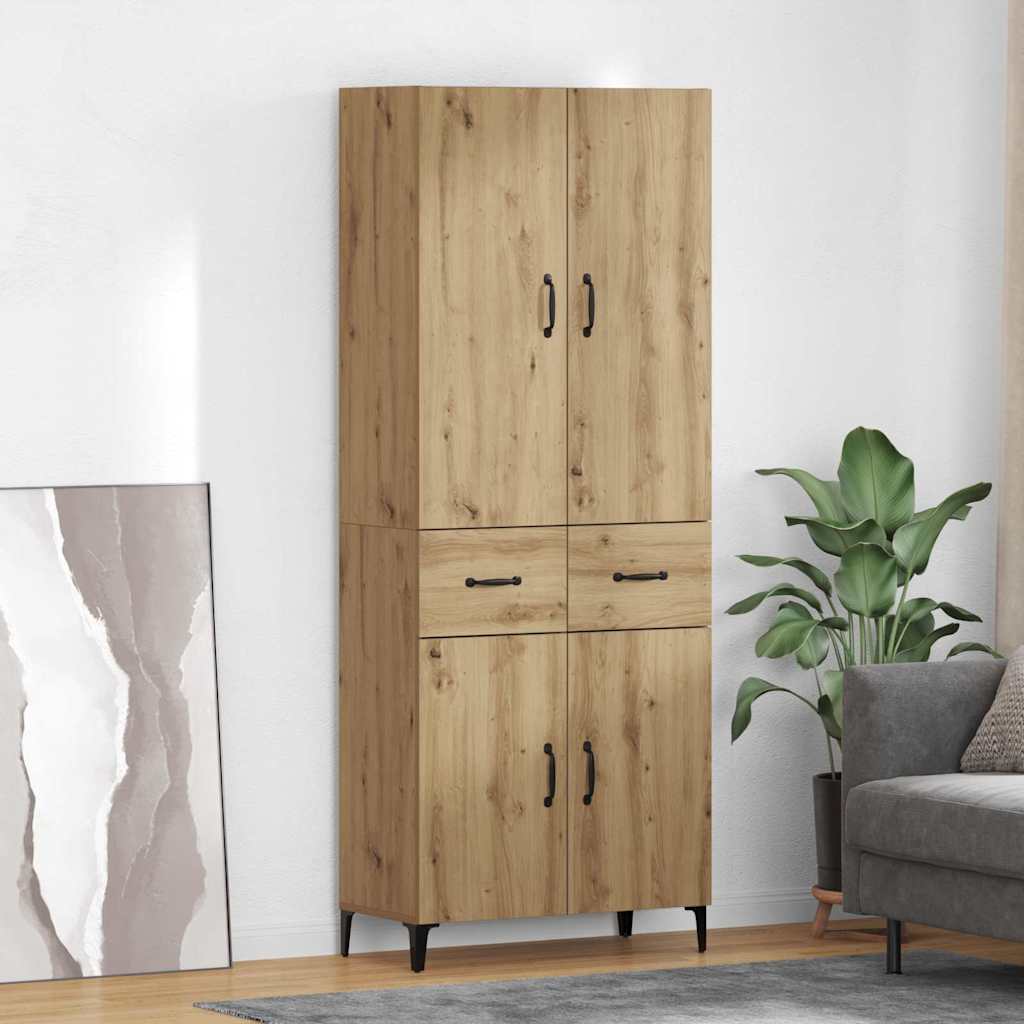 vidaXL Alacena Roble artisan 69,5 x 34 x 180 cm Madera de ingeniería