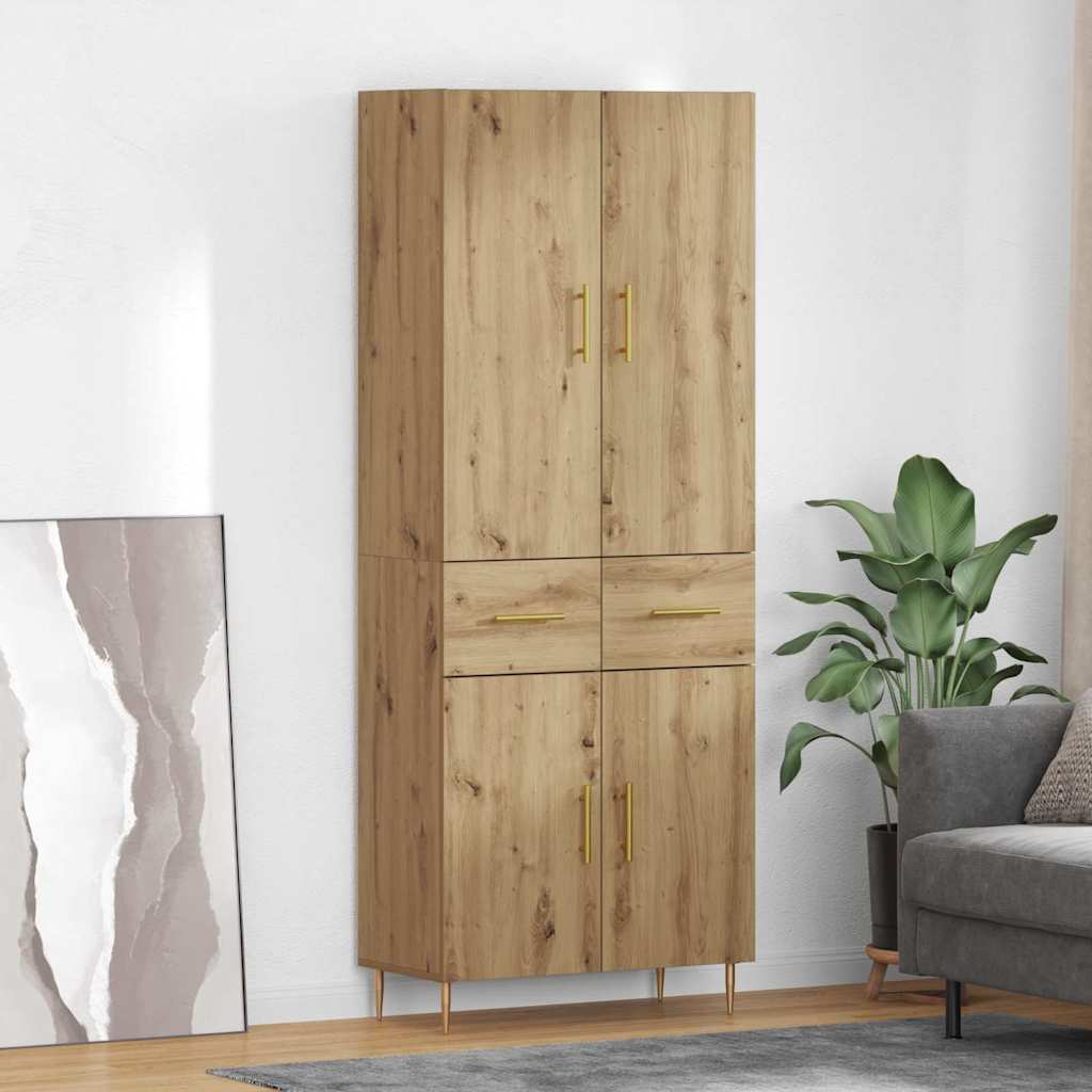 vidaXL Alacena Roble artisan 69,5 x 34 x 180 cm Madera de ingeniería