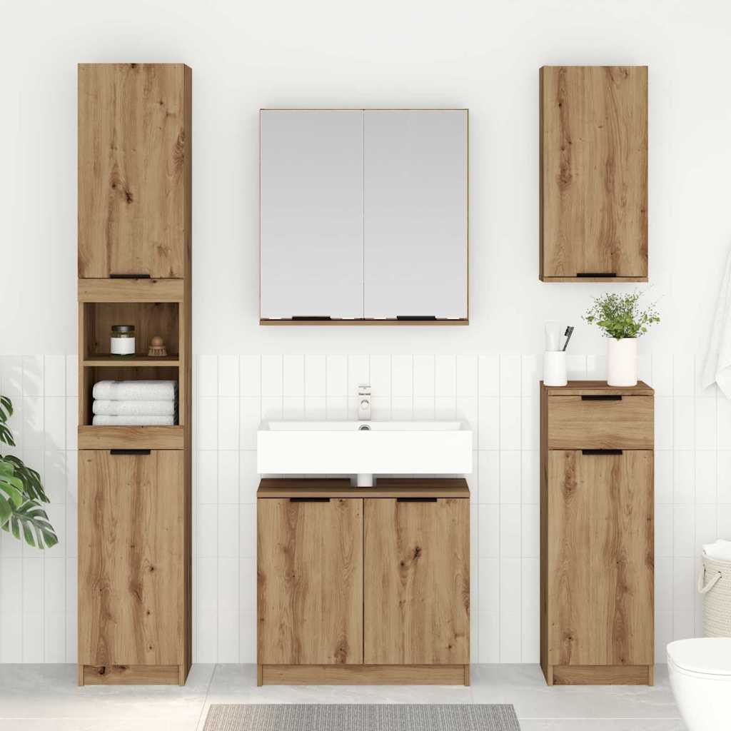 vidaXL Juego de Muebles de Baño 2 uds. Roble artisan