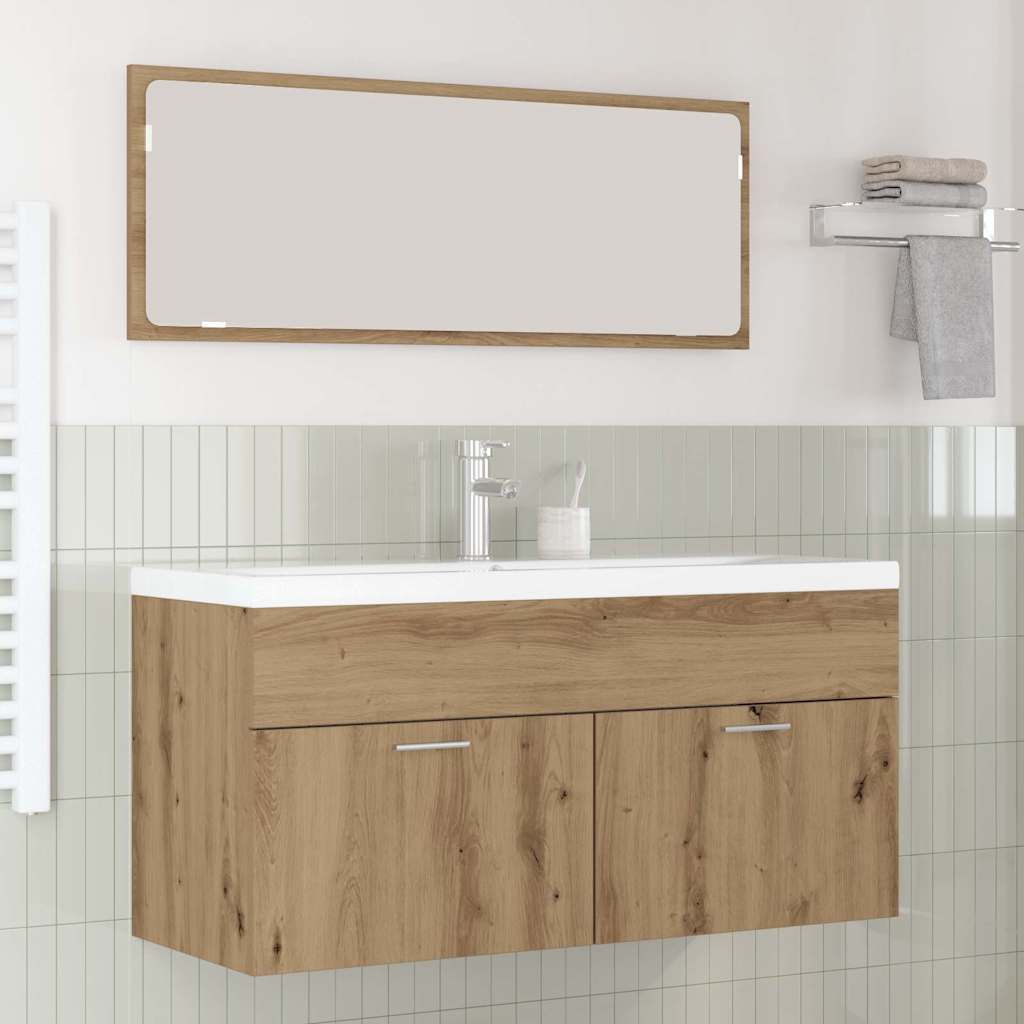 vidaXL Mueble de Cuarto de Baño Roble artisan 100 x 38,5 x 46 cm