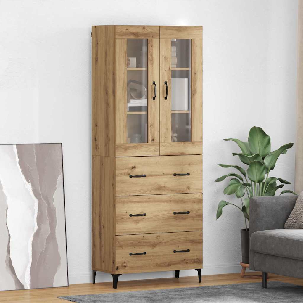 vidaXL Alacena Roble artisan 69,5 x 34 x 180 cm Madera de ingeniería