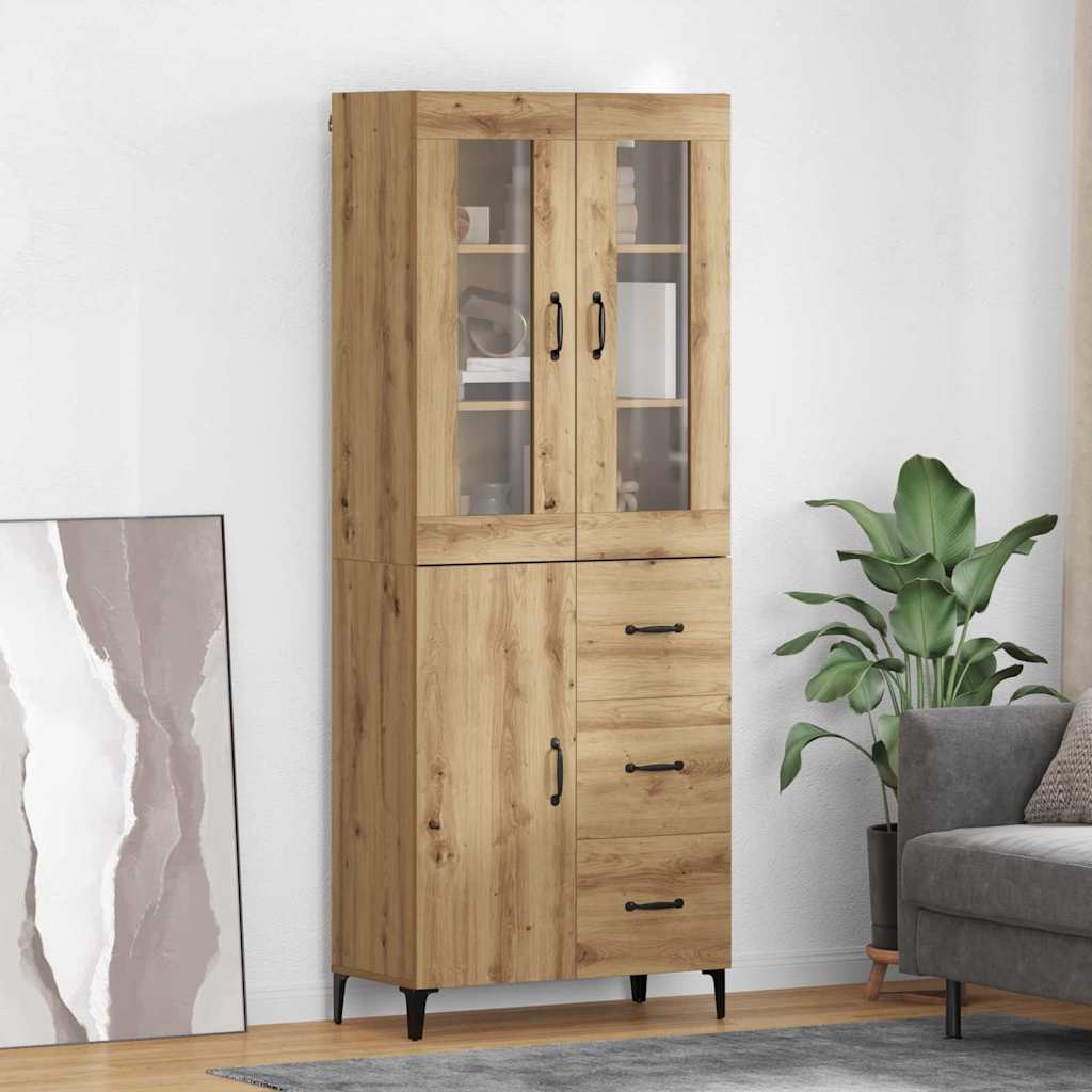 vidaXL Alacena Roble artisan 69,5 x 34 x 180 cm Madera de ingeniería