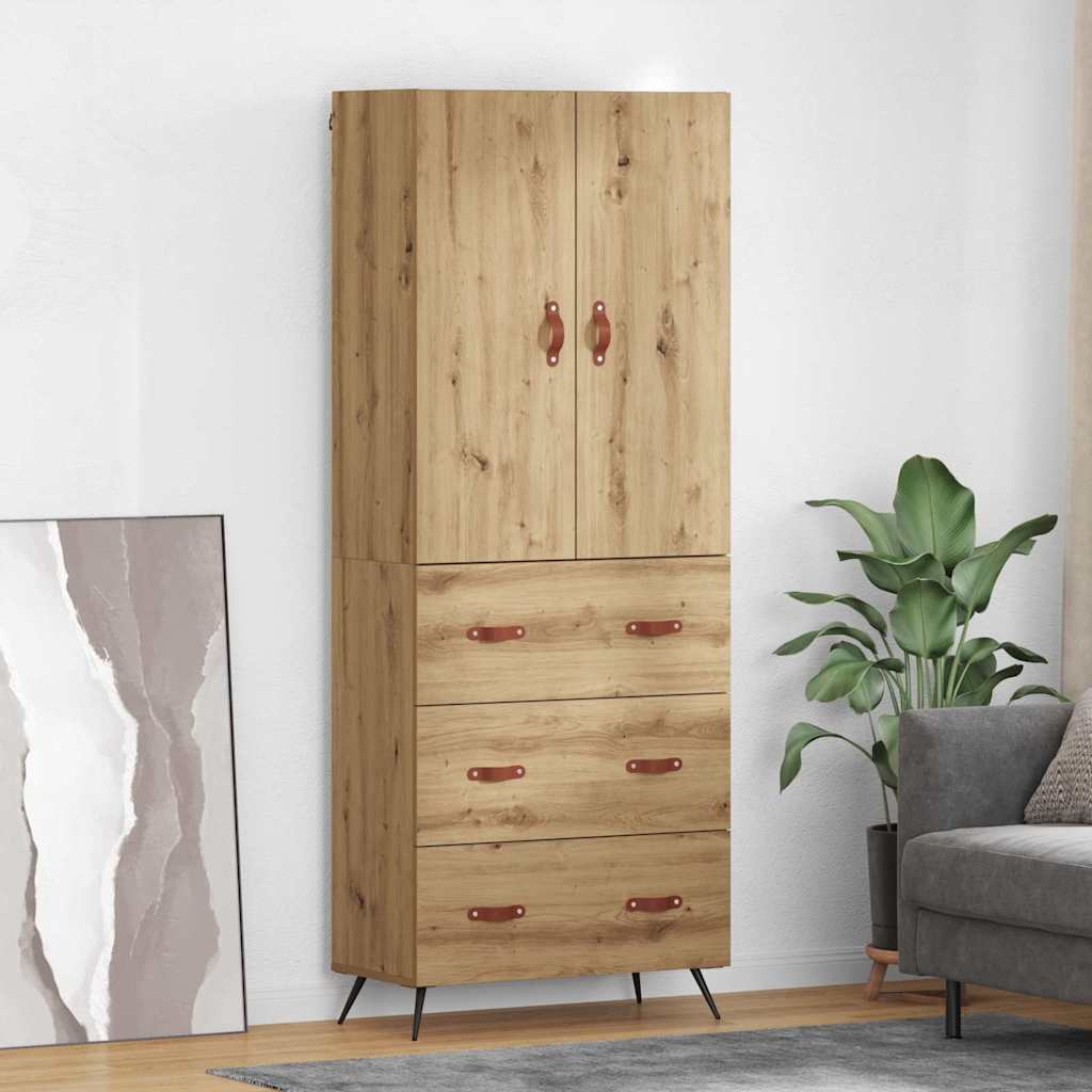 vidaXL Alacena Roble artisan 69,5 x 34 x 180 cm Madera de ingeniería