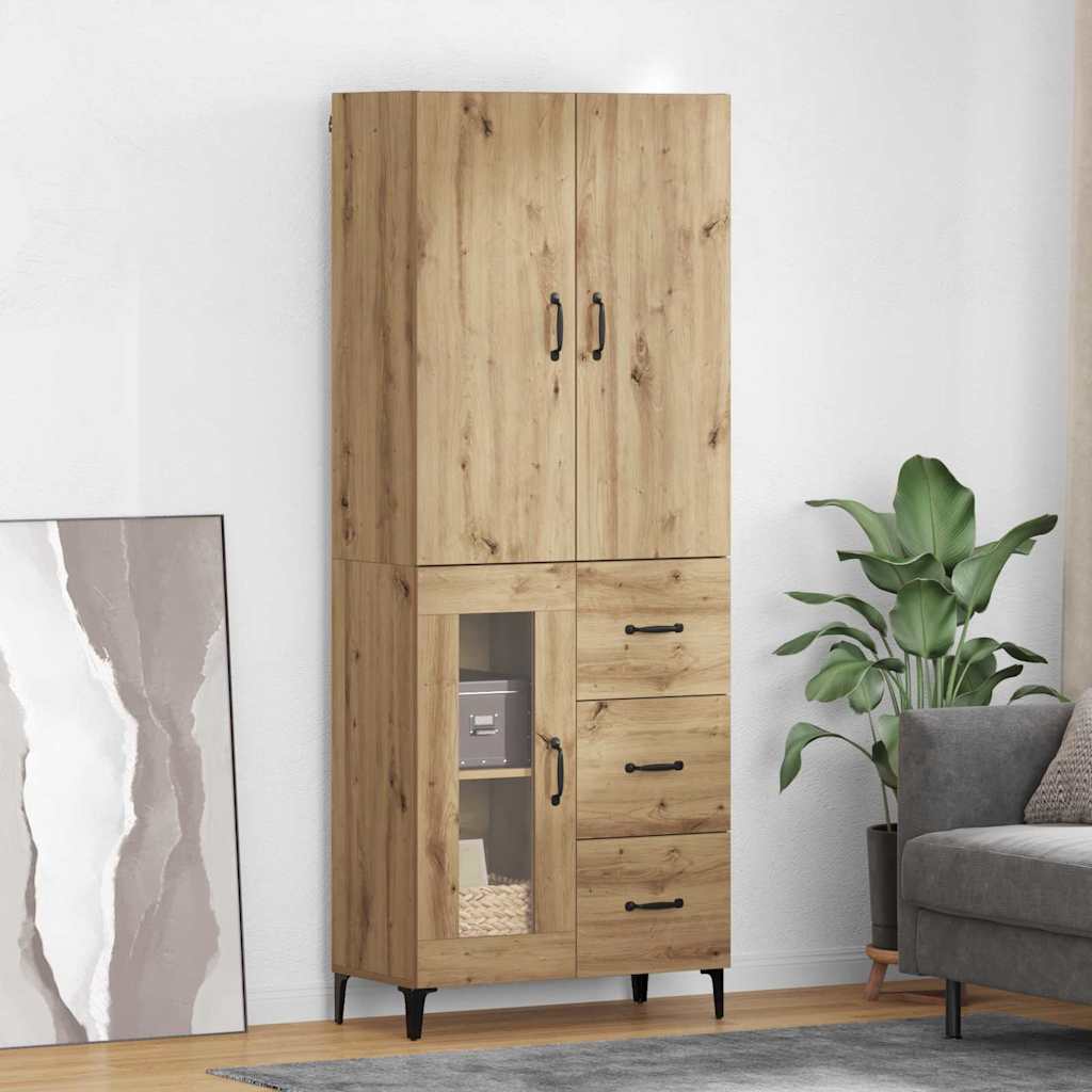vidaXL Alacena Roble artisan 69,5 x 34 x 180 cm Madera de ingeniería