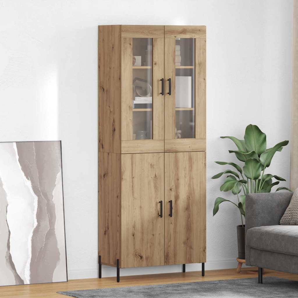 vidaXL Alacena Roble artisan 69,5 x 34 x 180 cm Madera de ingeniería