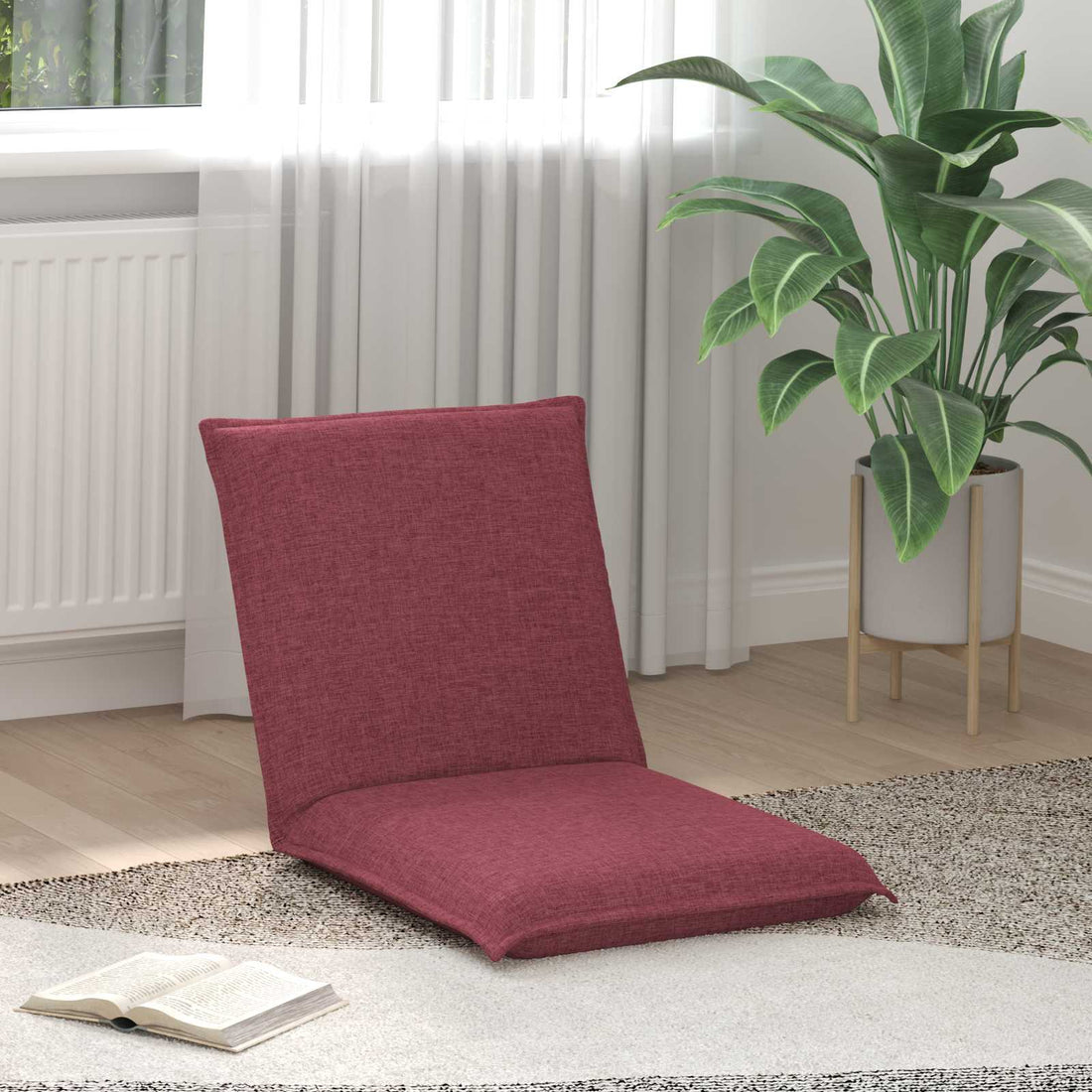 vidaXL Sillón ajustable Rojo vino Tela