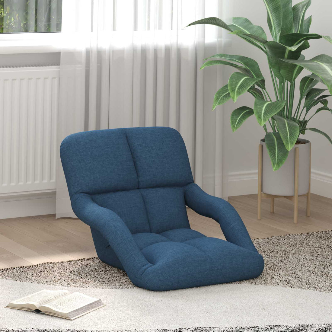 vidaXL Sillón de suelo ajustable con reposabrazos