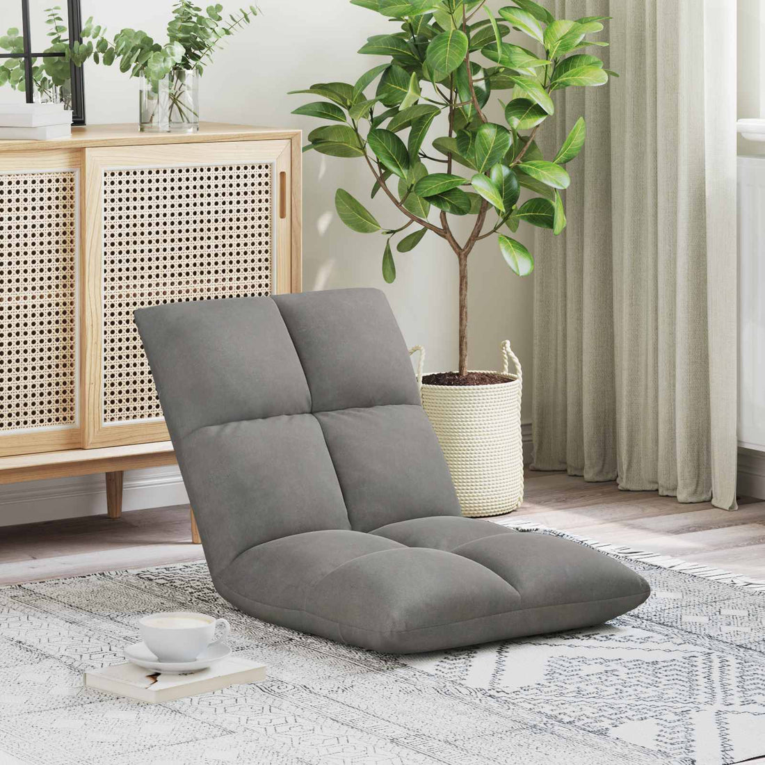 vidaXL Sillón ajustable Gris Claro