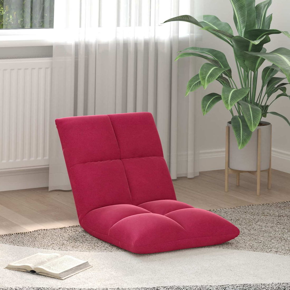vidaXL Sillón ajustable Rojo vino Terciopelo