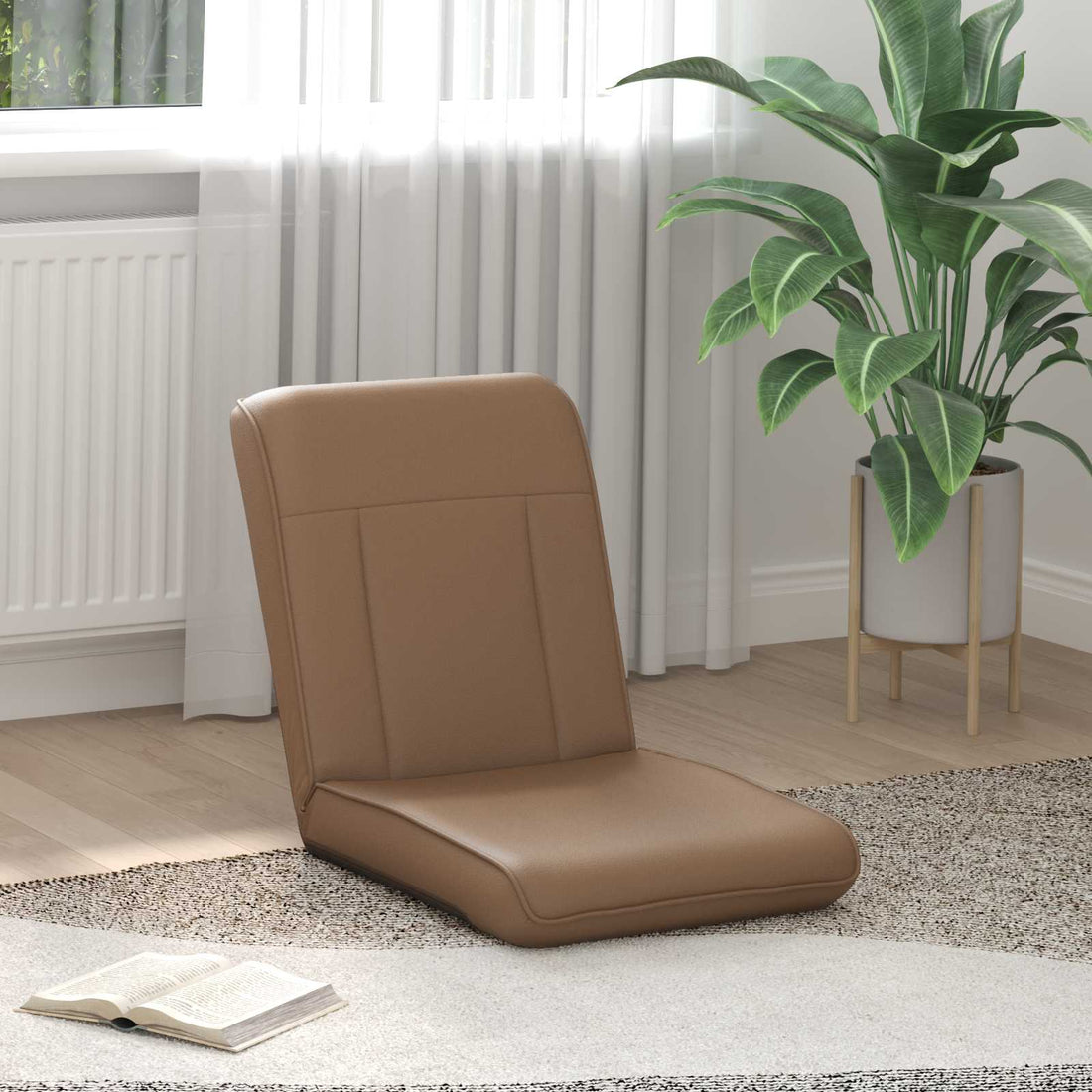 vidaXL Sillón ajustable Capuchino Cuero sintético