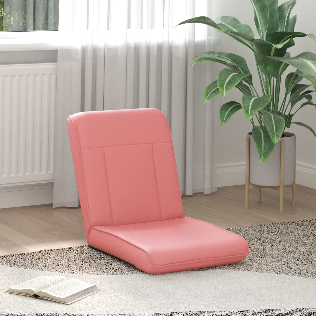 vidaXL Sillón ajustable Rosa Cuero sintético