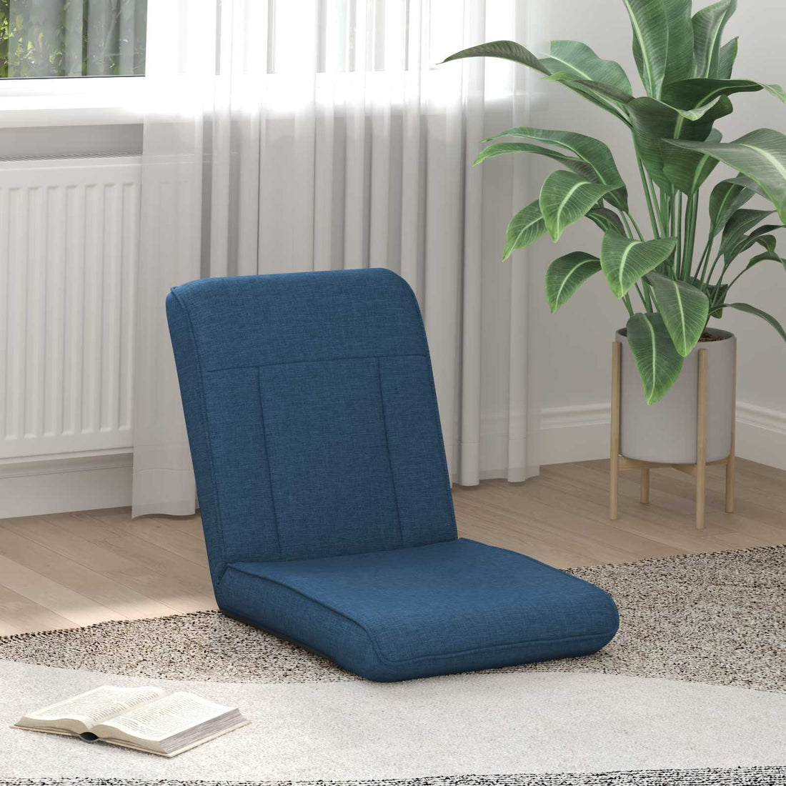 vidaXL Sillón ajustable Azul Tela