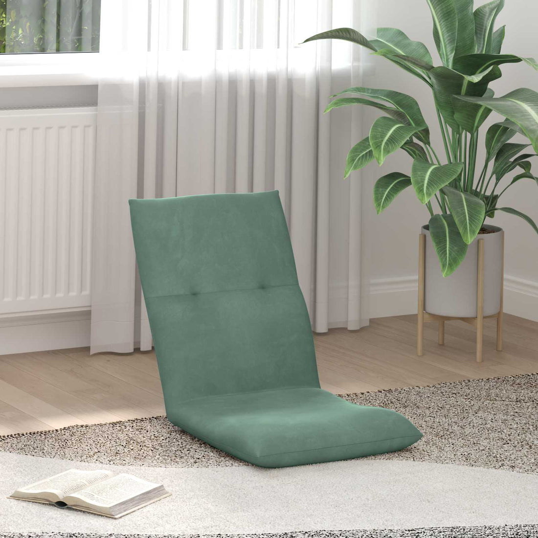 vidaXL Sillón ajustable Verde Mar Terciopelo