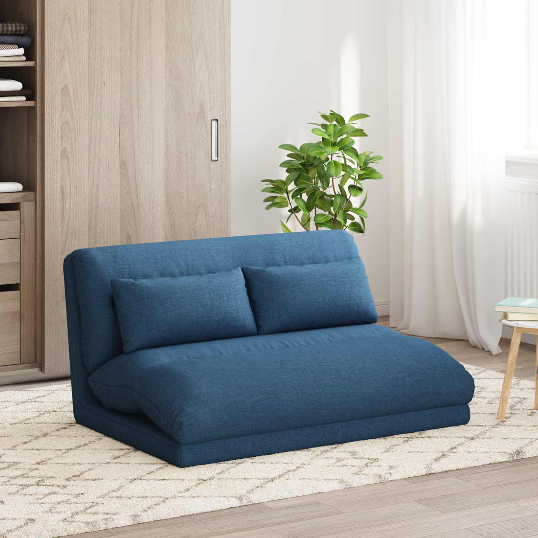 vidaXL Sillón ajustable Azul Tela