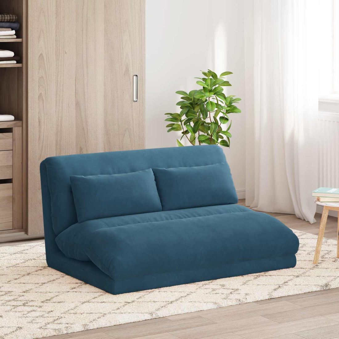 vidaXL Sillón ajustable Azul Terciopelo