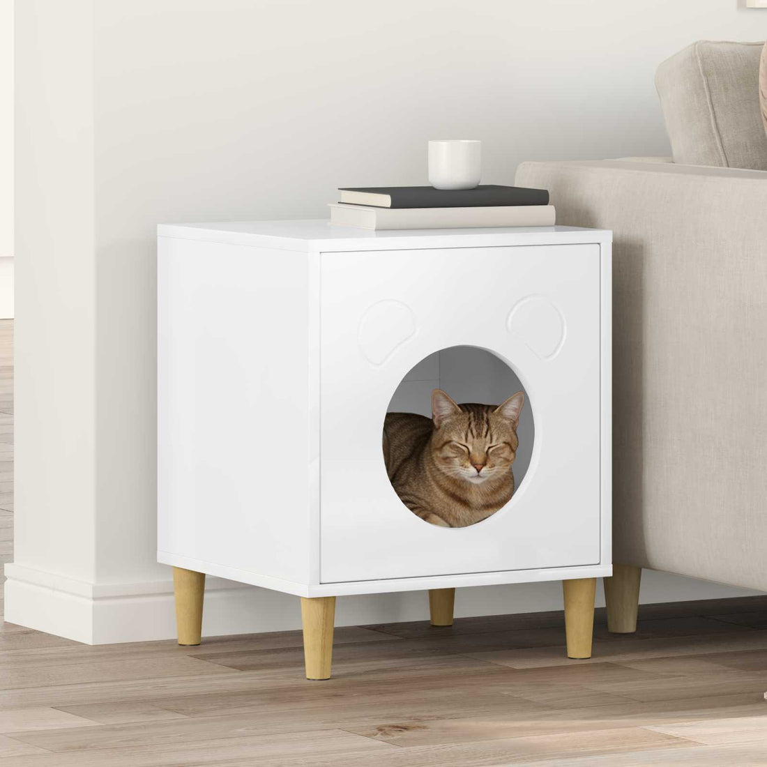 vidaXL Casa para Gatos Brillante 42,5 x 40 x 53 cm
