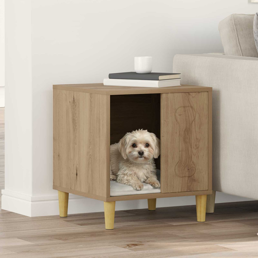 vidaXL Casa para perros Roble artisan 44 x 42 x 49 cm