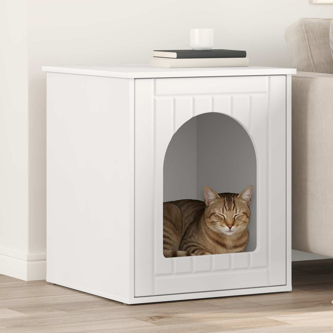 vidaXL Casa para Gatos 53 x 52 x 62 cm Madera de ingeniería