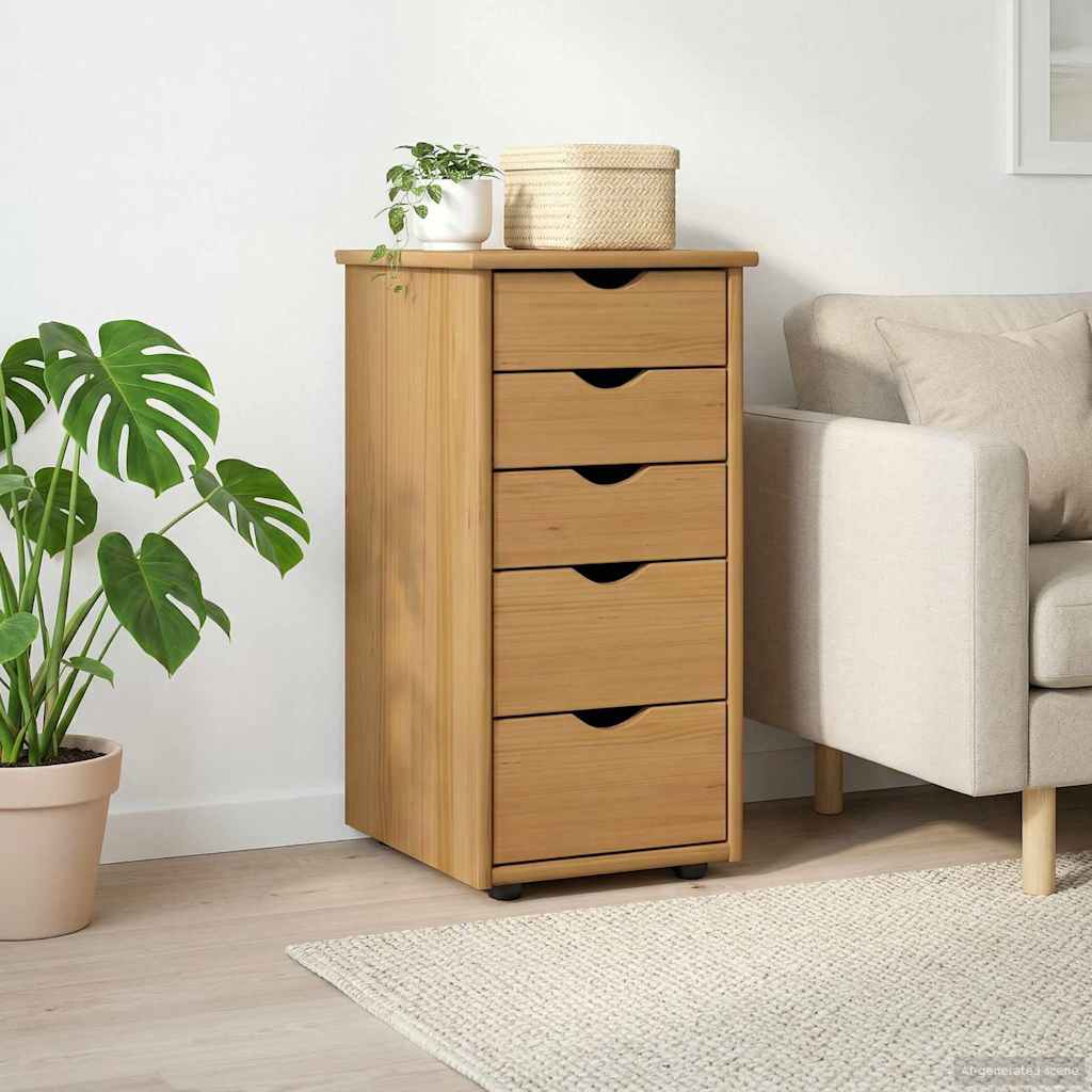 vidaXL Armario 34 x 39 x 61,5 cm Madera de Pino Macizo Marrón miel