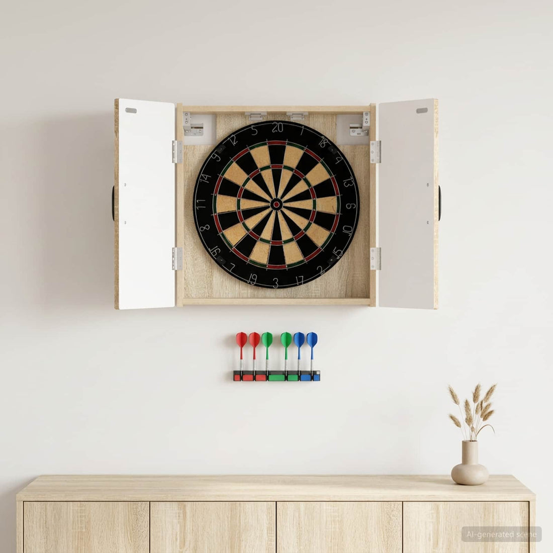 vidaXL Armario para dianas HOORN Roble Sonoma 52,5 x 10,5 x 53,5 cm