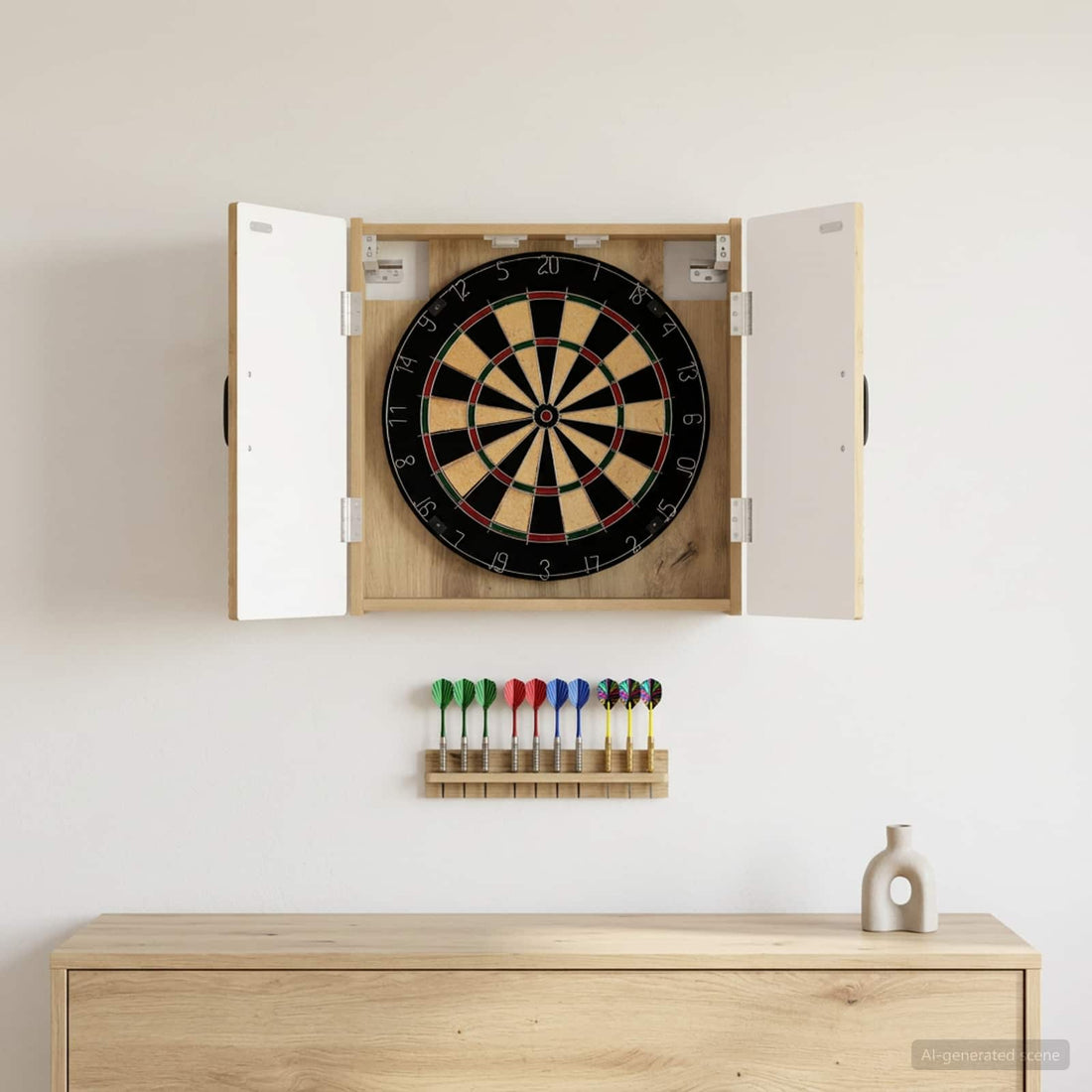 vidaXL Armario para dianas HAARLEM Roble artisan 52,5 x 10,5 x 53,5 cm