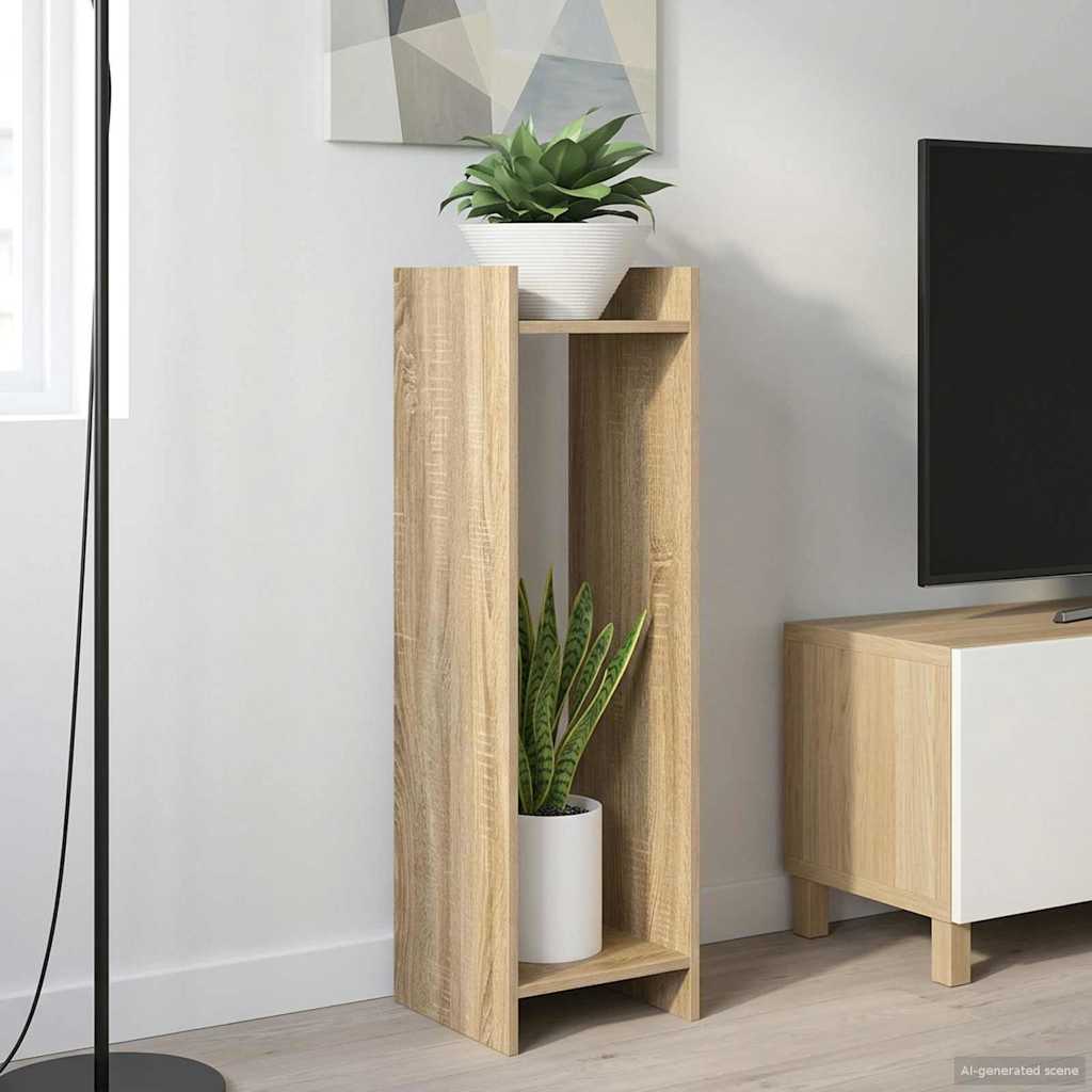 vidaXL Soporte de plantas 2 uds. Roble Sonoma 30 x 30 x 100 cm