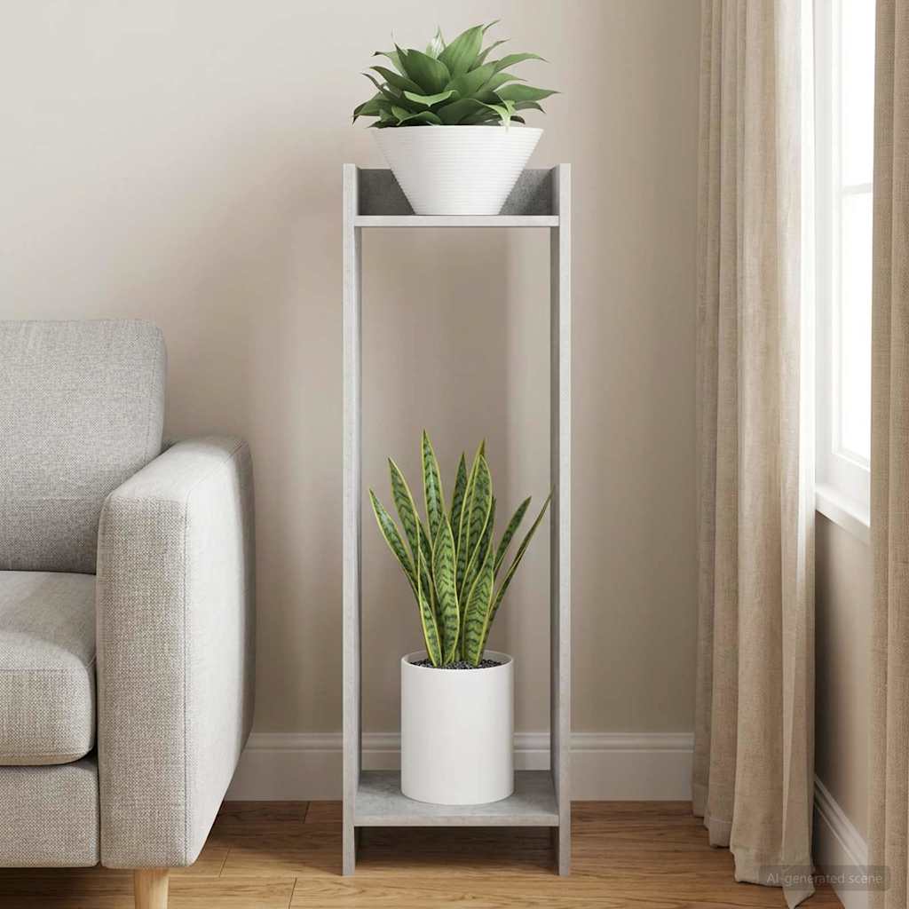 vidaXL Soporte de plantas Gris Hormigón 30 x 30 x 100 cm