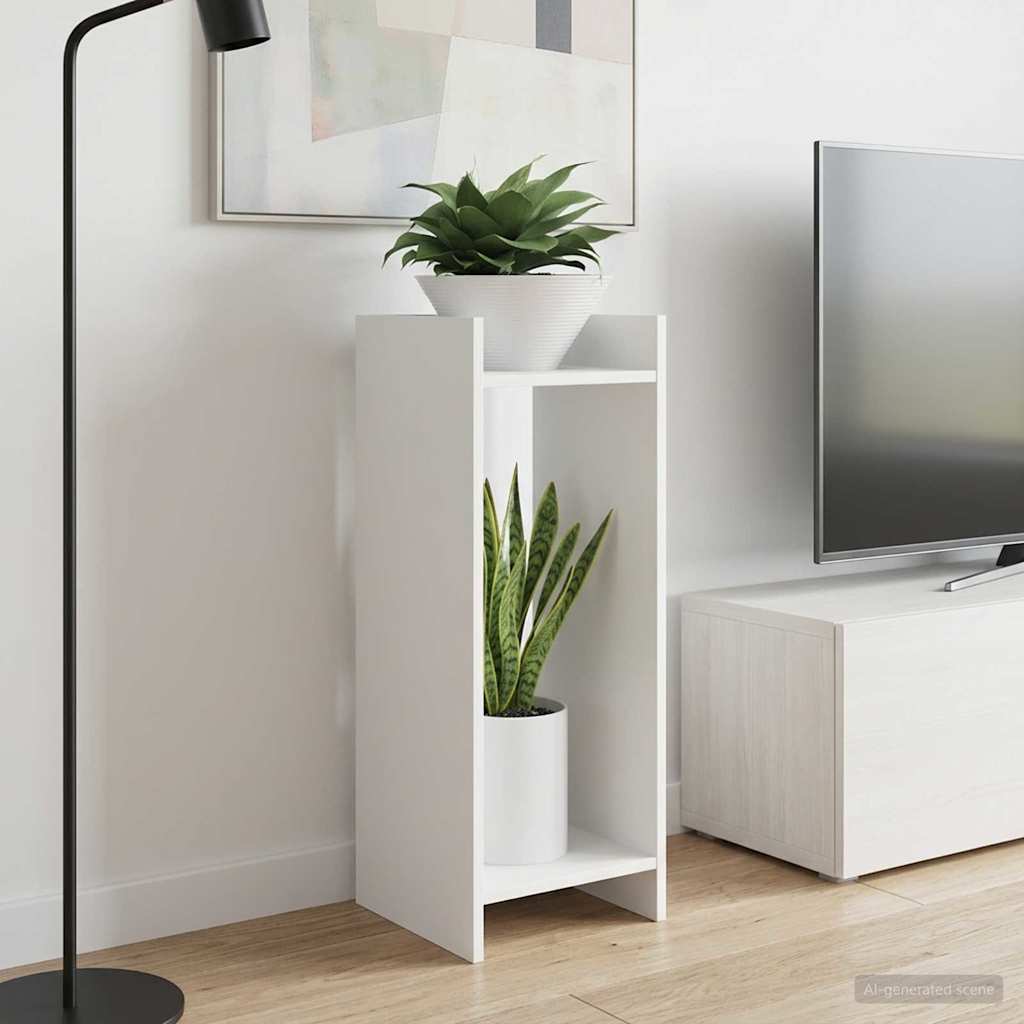 vidaXL Soporte de plantas 2 uds. Blanco 30 x 30 x 80 cm