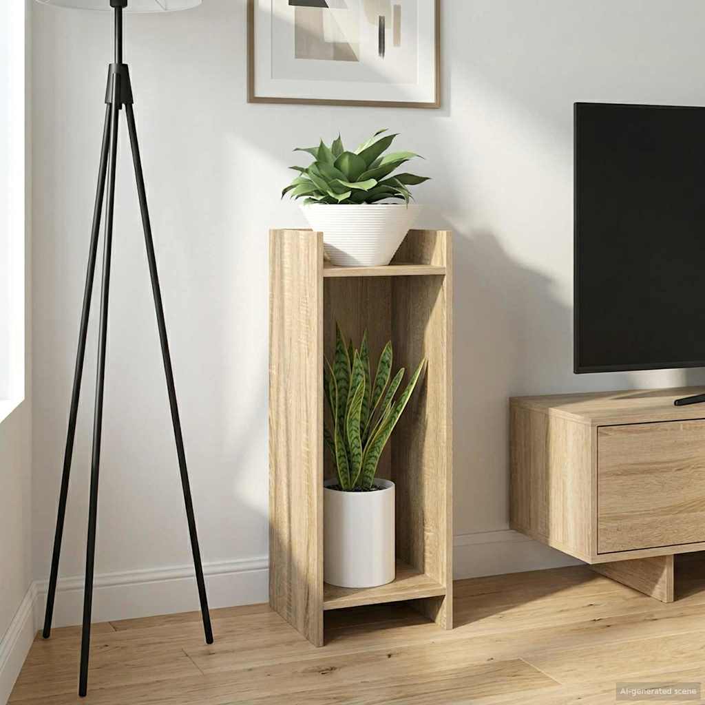 vidaXL Soporte de plantas Roble Sonoma 30 x 30 x 80 cm