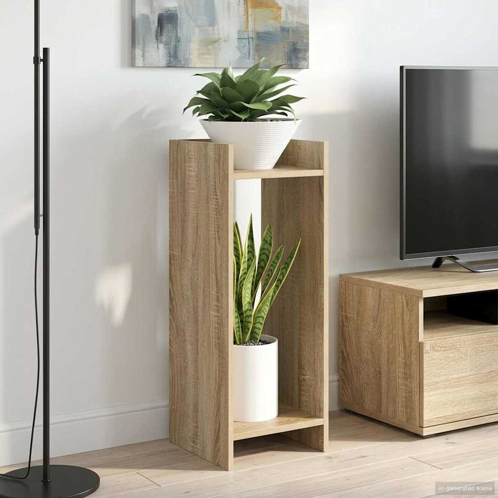 vidaXL Soporte de plantas 2 uds. Roble Sonoma 30 x 30 x 80 cm