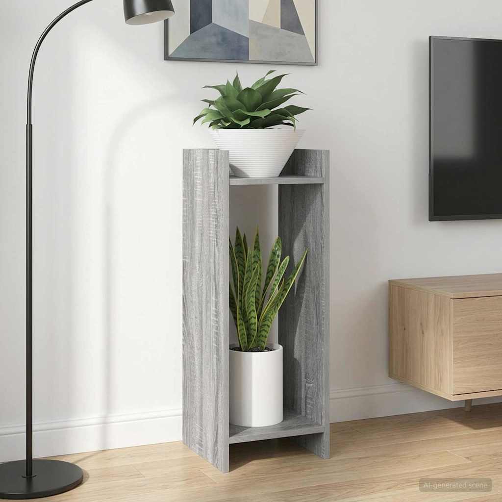vidaXL Soporte de plantas 2 uds. Sonoma gris 30 x 30 x 80 cm