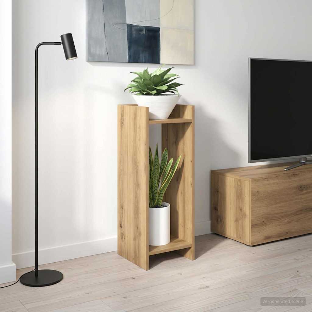 vidaXL Soporte de plantas Roble artisan 30 x 30 x 80 cm