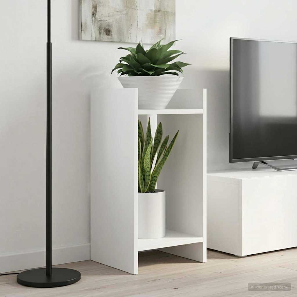 vidaXL Soporte de plantas 2 uds. Blanco 30 x 30 x 60 cm