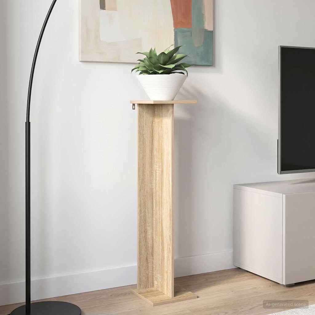 vidaXL Soporte de plantas 2 uds. Roble Sonoma 25 x 25,5 x 100,5 cm