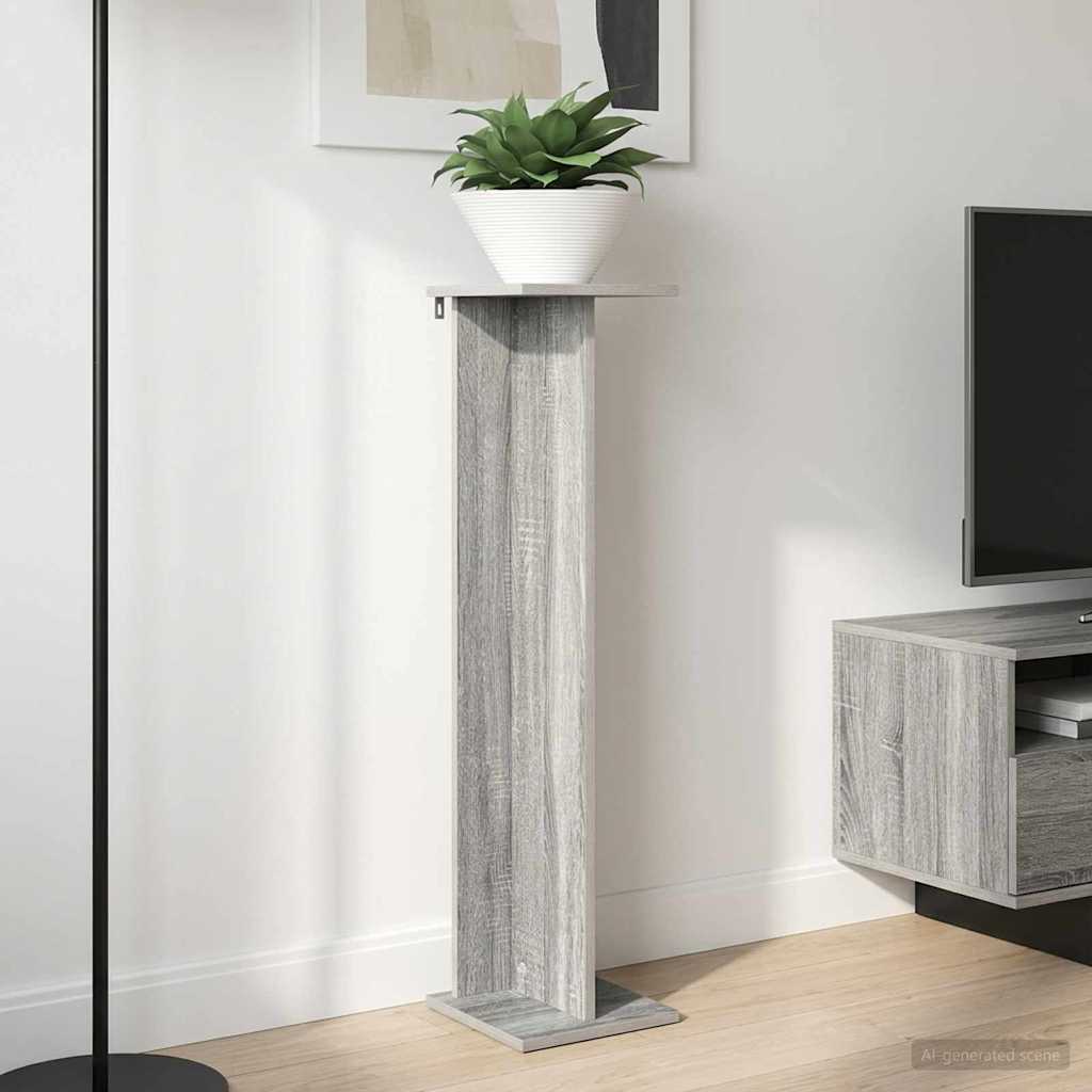 vidaXL Soporte de plantas 2 uds. Sonoma gris 25 x 25,5 x 100,5 cm