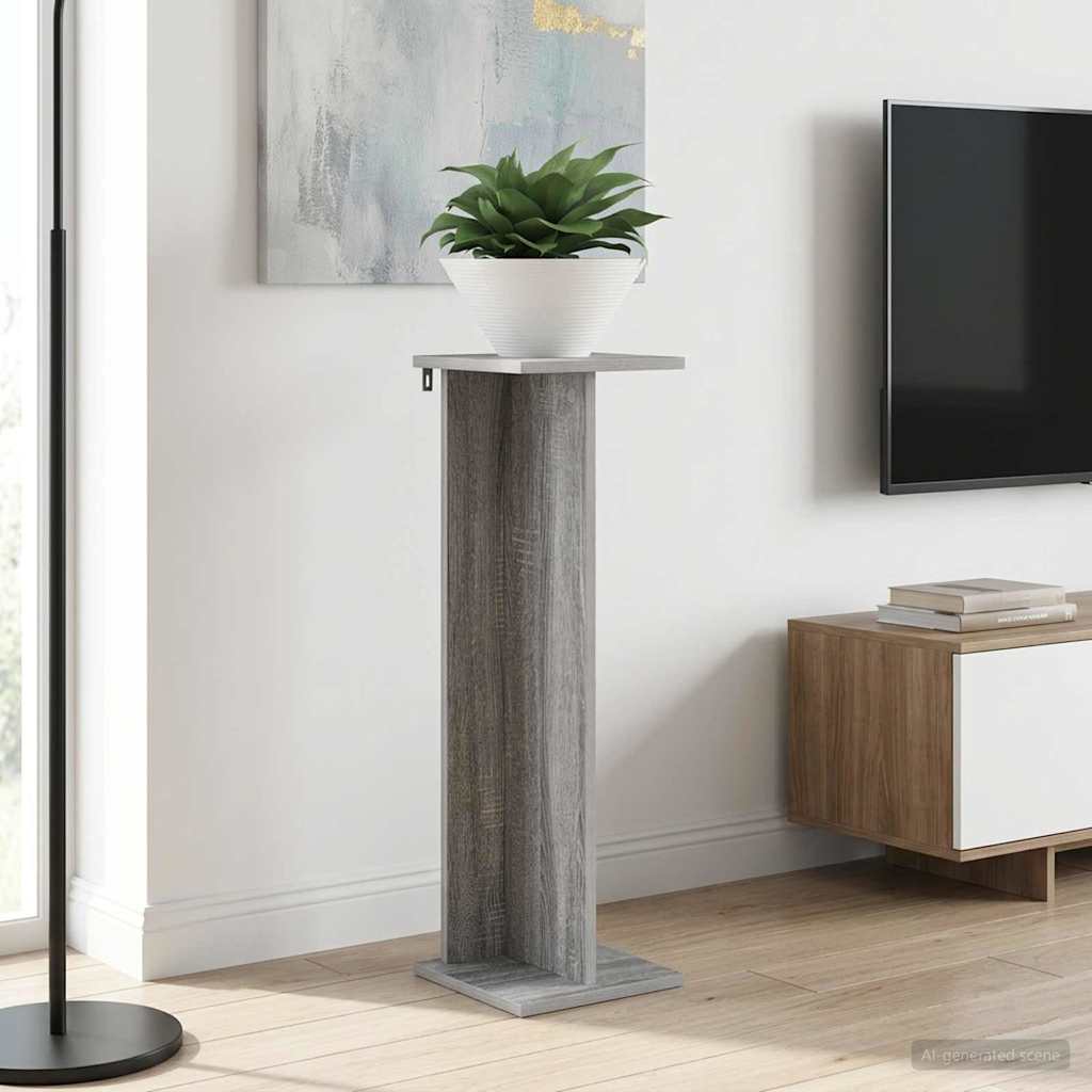 vidaXL Soporte de plantas 2 uds. Sonoma gris 25 x 25,5 x 80,5 cm