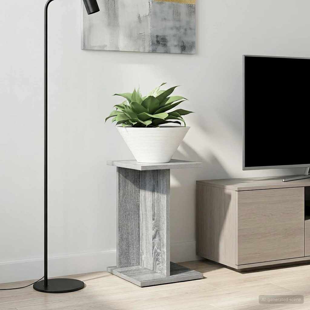 vidaXL Soporte de plantas 2 uds. Sonoma gris 25 x 25,5 x 40,5 cm