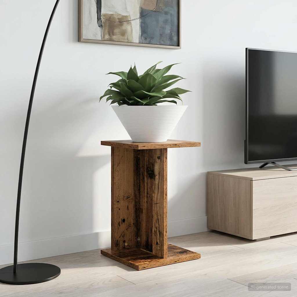 vidaXL Soporte de plantas 2 uds. Madera envejecida 25 x 25,5 x 40,5 cm