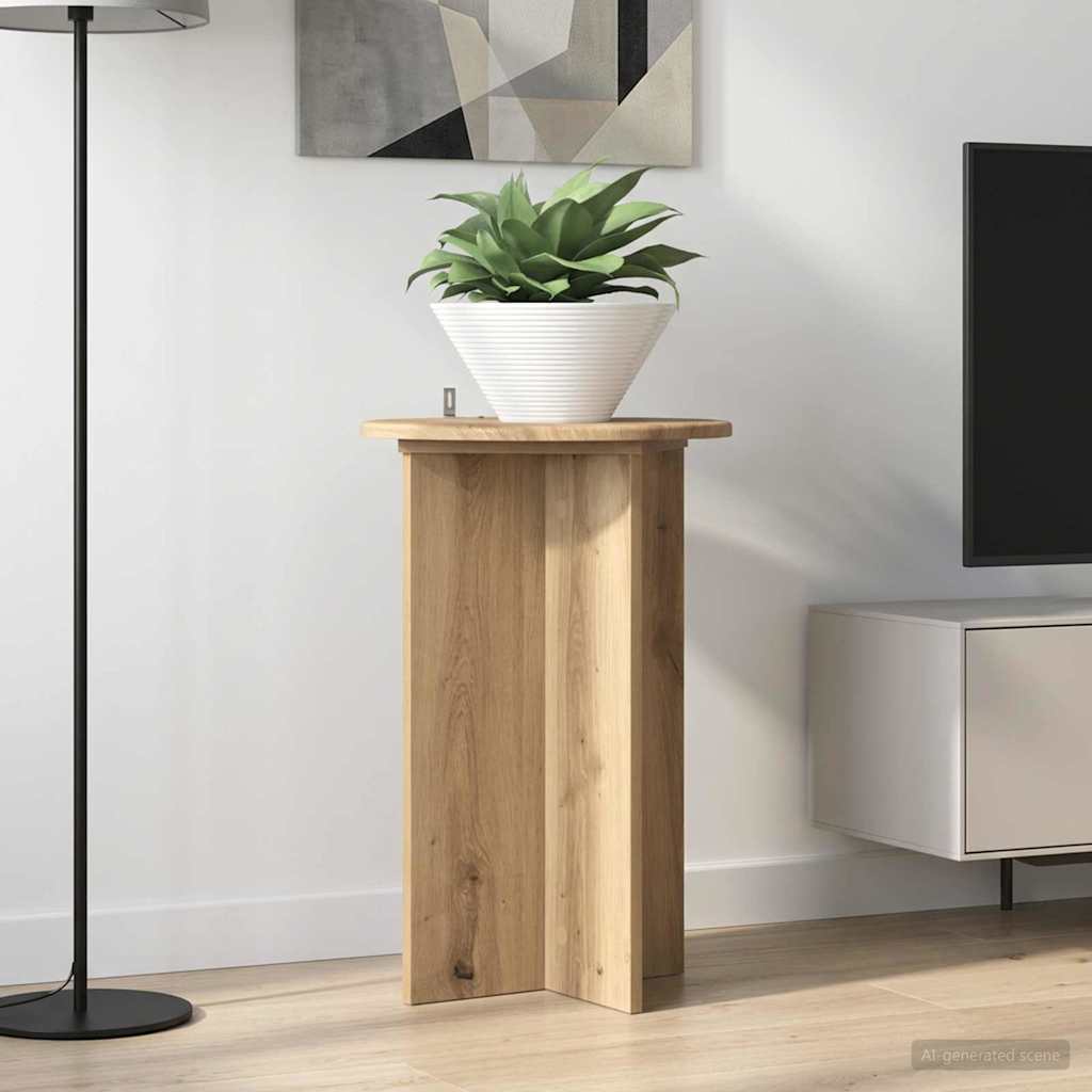 vidaXL Soporte de plantas 2 uds. Roble artisan Ø40 x 60 cm