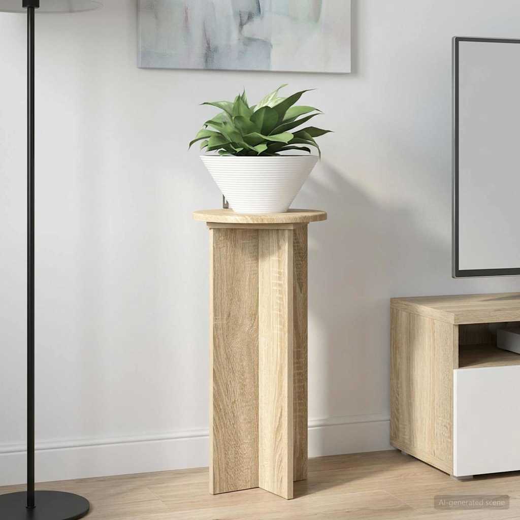 vidaXL Soporte de plantas 2 uds. Roble Sonoma 29,5 x 29,5 x 60 cm